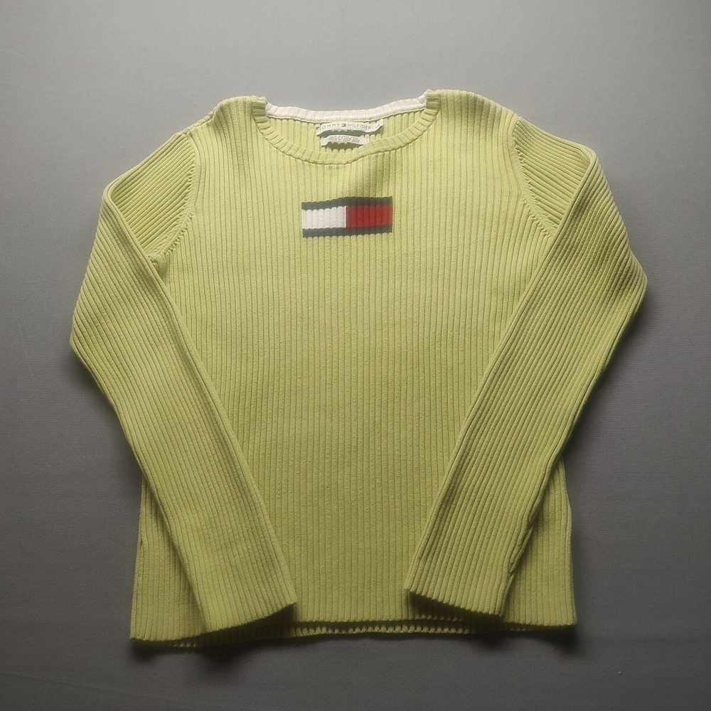 Vintage Tommy Hilfiger Ladies Green Sweater Long Sleeve Large